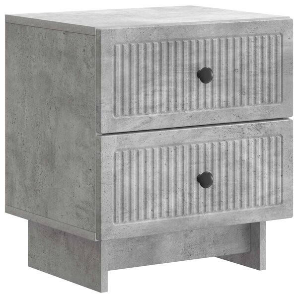 Éjjeliszekrény 2 db Betonszürke 43 x 34,5 x 47,5 cm Szerelt Fa
