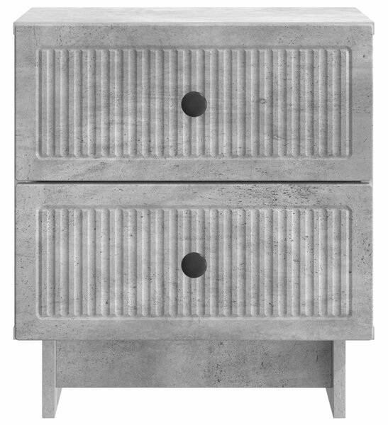 Éjjeliszekrény 2 db Betonszürke 43 x 34,5 x 47,5 cm Szerelt Fa