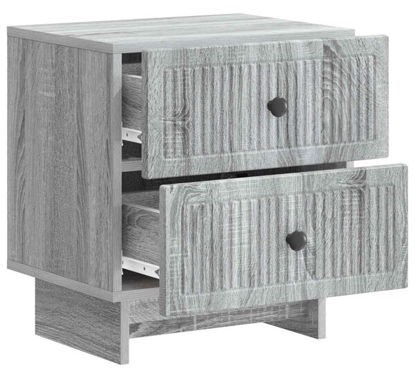 Éjjeliszekrény 2 db Szürke Sonoma 43 x 34,5 x 47,5 cm