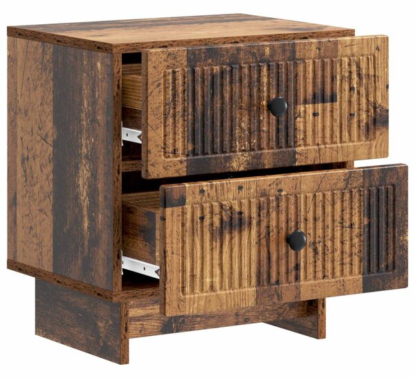 Éjjeliszekrény 2 db Antik Fa 43 x 34,5 x 47,5 cm Szerelt Fa