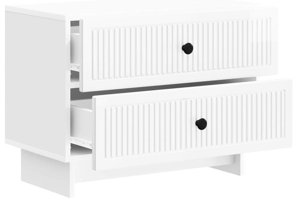 Éjjeliszekrény Magasfényű Fehér 62 x 34,5 x 47,5 cm Szerelt Fa