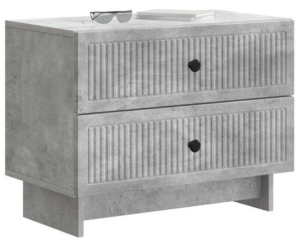 Éjjeliszekrény Betonszürke 62 x 34,5 x 47,5 cm Szerelt Fa