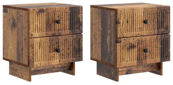 Éjjeliszekrény 2 db Antik Fa 43 x 34,5 x 47,5 cm Szerelt Fa
