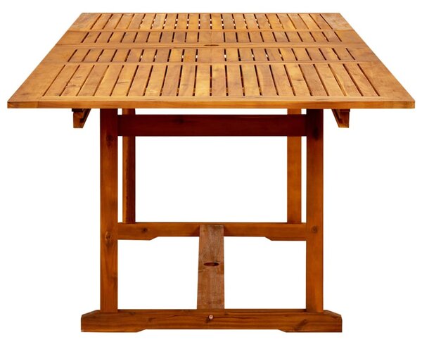 Tömör akácfa kerti étkezőasztal (150-200) x 100 x 75 cm