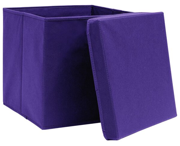 10 db lila fedeles tárolódoboz 28 x 28 x 28 cm