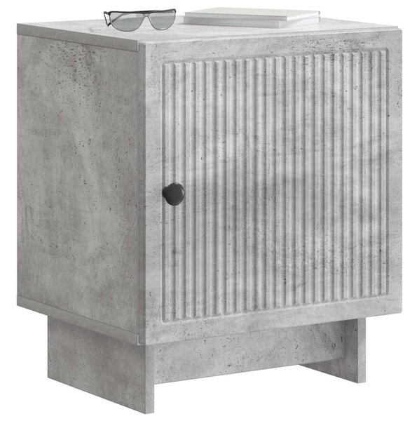 Éjjeliszekrény 2 db Betonszürke 43 x 34,5 x 50 cm Szerelt Fa