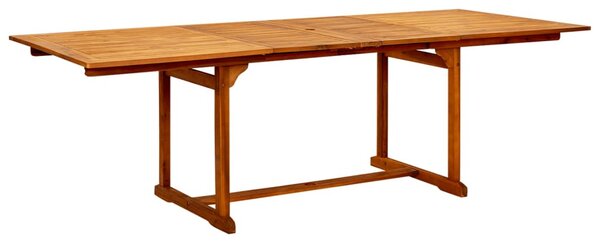 Tömör akácfa kerti étkezőasztal (150-200) x 100 x 75 cm