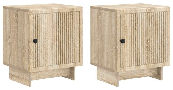 Éjjeliszekrény 2 db Sonoma Tölgy 43 x 34,5 x 50 cm Szerelt Fa
