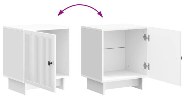 VidaXL Éjjeliszekrény 2 pcs Magasfényű Fehér 43 x 34,5 x 50 cm