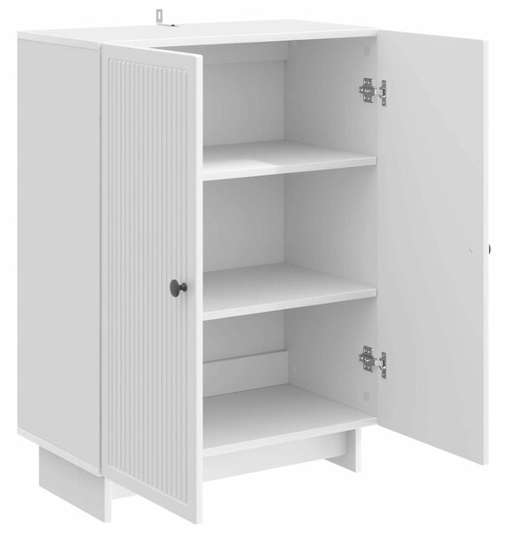 Széf Magasfényű Fehér 66 x 34,5 x 90 cm Szerelt Fa