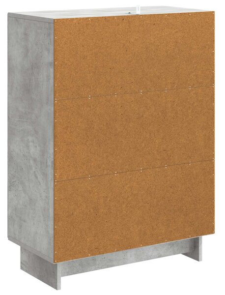 Széf Betonszürke 66 x 34,5 x 90 cm Szerelt Fa
