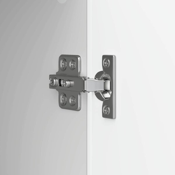 Éjjeli asztal 2 pcs Magasfényű Fehér 43 x 34,5 x 50 cm