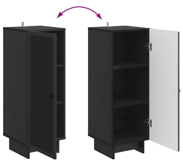 Cabinet Fekete 33 x 34,5 x 90 cm Mérnöki fa