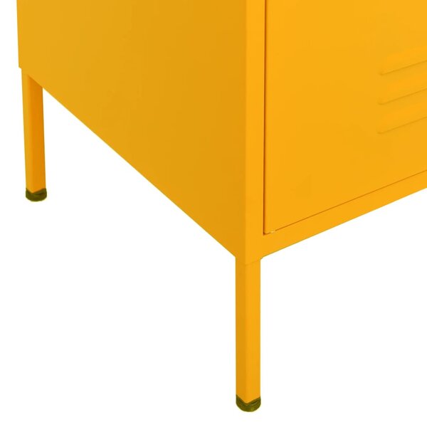 VidaXL mustársárga acél tárolószekrény 80 x 35 x 101,5 cm