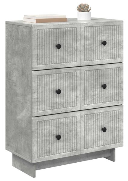 Fiókos szekrény Betonszürke 66 x 34,5 x 90 cm Szerelt Fa