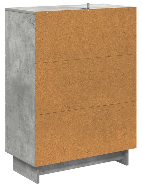 Fiókos szekrény Betonszürke 66 x 34,5 x 90 cm Szerelt Fa