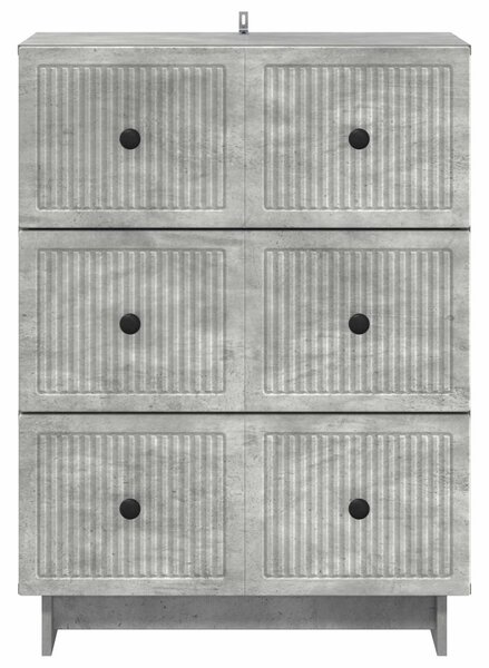 Fiókos szekrény Betonszürke 66 x 34,5 x 90 cm Szerelt Fa