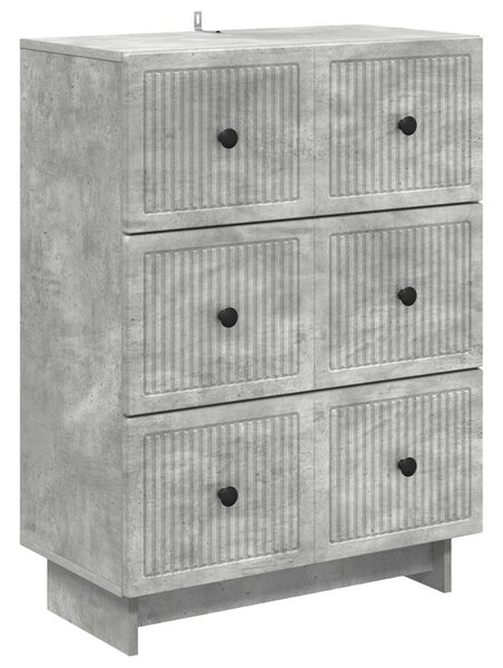 Fiókos szekrény Betonszürke 66 x 34,5 x 90 cm Szerelt Fa