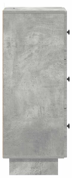 Fiókos szekrény Betonszürke 33 x 34,5 x 90 cm Szerelt Fa