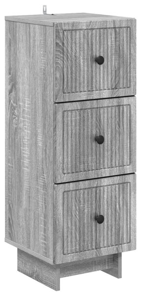 Fiókos szekrény Szürke Sonoma 33 x 34,5 x 90 cm Szerelt Fa