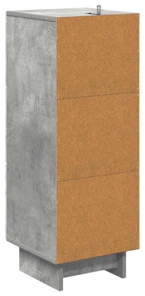 Fiókos szekrény Betonszürke 33 x 34,5 x 90 cm Szerelt Fa