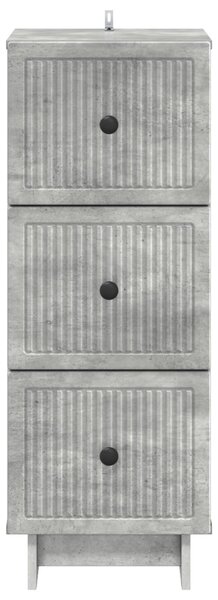 Fiókos szekrény Betonszürke 33 x 34,5 x 90 cm Szerelt Fa