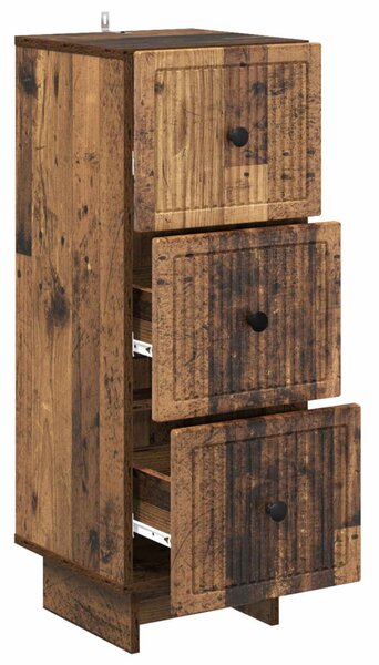 Fiókos szekrény Antik Fa 33 x 34,5 x 90 cm Szerelt Fa