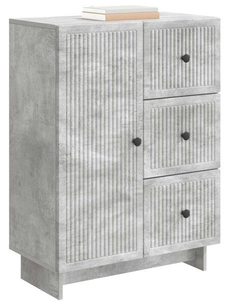 Széf fiókkal Betonszürke 66 x 34,5 x 90 cm Szerelt Fa