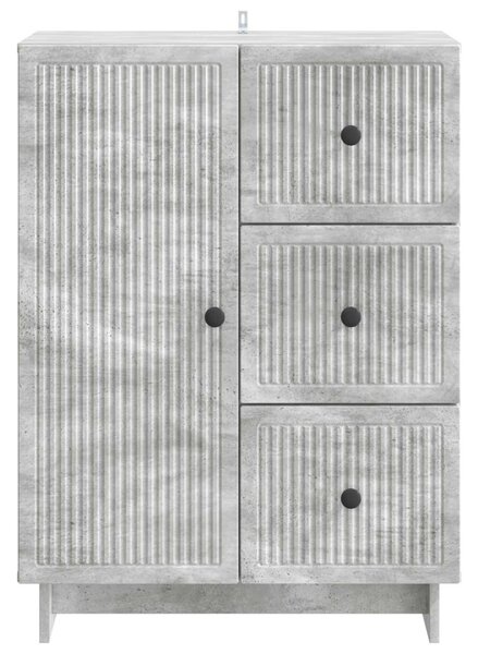 Széf fiókkal Betonszürke 66 x 34,5 x 90 cm Szerelt Fa