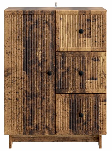 Széf fiókkal Antik Fa 66 x 34,5 x 90 cm Szerelt Fa