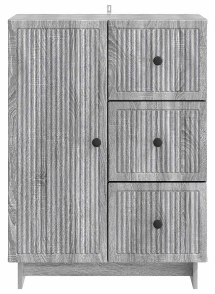 Széf fiókkal Szürke Sonoma 66 x 34,5 x 90 cm Szerelt Fa