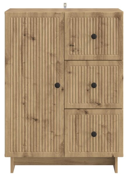 Széf fiókkal Kézműves Tölgy 66 x 34,5 x 90 cm Szerelt Fa