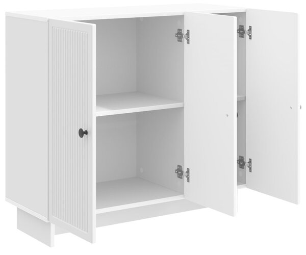 Széf Magasfényű Fehér 89 x 34,5 x 80 cm Szerelt Fa