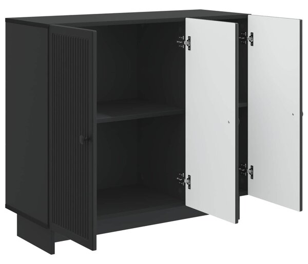 Széf Fekete 89 x 34,5 x 80 cm Szerelt Fa