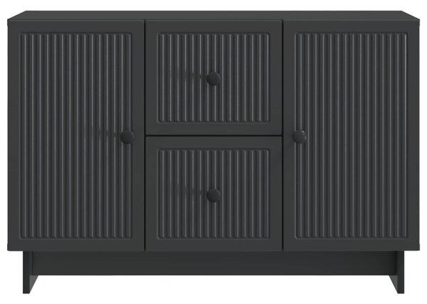 Széf fiókkal Fekete 89 x 34,5 x 60 cm Szerelt Fa