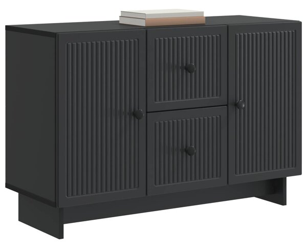 Széf fiókkal Fekete 89 x 34,5 x 60 cm Szerelt Fa