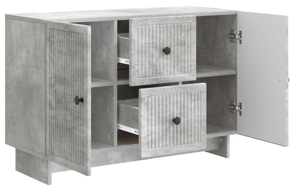 Széf fiókkal Betonszürke 89 x 34,5 x 60 cm Szerelt Fa