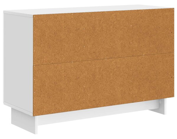 Széf fiókkal Magasfényű Fehér 89 x 34,5 x 60 cm Szerelt Fa