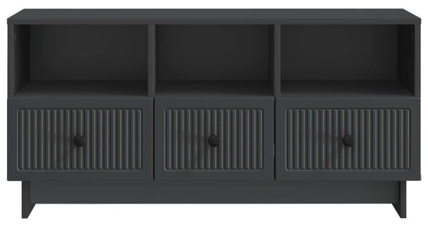TV szekrény fiókkal Fekete 102 x 34,5 x 50 cm Szerelt Fa