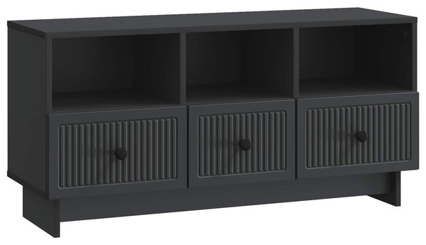 TV szekrény fiókkal Fekete 102 x 34,5 x 50 cm Szerelt Fa