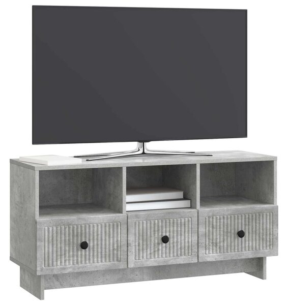 TV szekrény fiókkal Betonszürke 102 x 34,5 x 50 cm Szerelt Fa