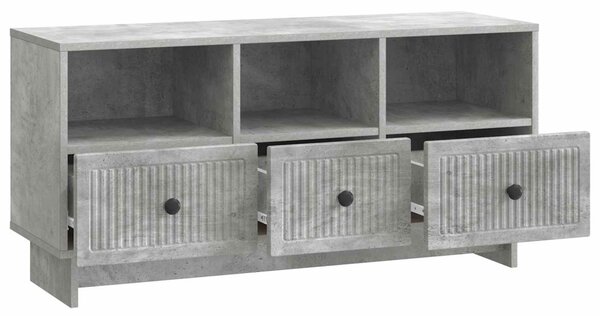 TV szekrény fiókkal Betonszürke 102 x 34,5 x 50 cm Szerelt Fa