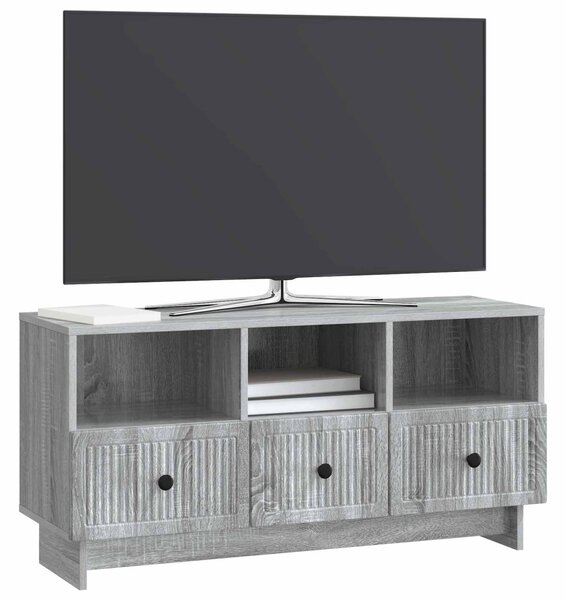 TV szekrény fiókkal Szürke Sonoma 102 x 34,5 x 50 cm Szerelt Fa