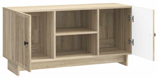 TV szekrény 102 x 34,5 x 50 cm Sonoma Tölgy Szerelt Fa