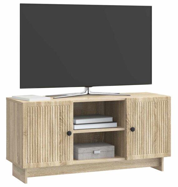 TV szekrény 102 x 34,5 x 50 cm Sonoma Tölgy Szerelt Fa