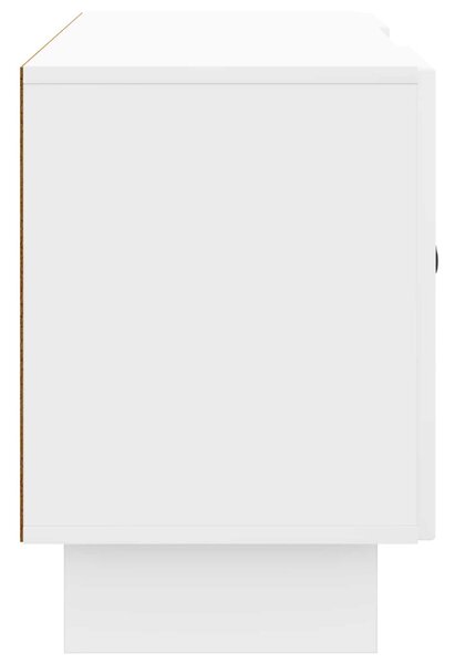 TV szekrény 102 x 34,5 x 50 cm Magasfényű Fehér Szerelt Fa