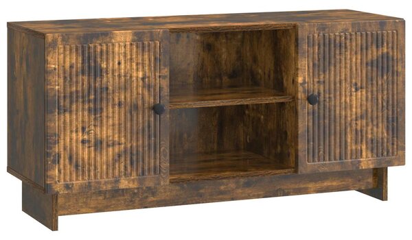 TV szekrény 102 x 34,5 x 50 cm Füstös Tölgy Szerelt Fa