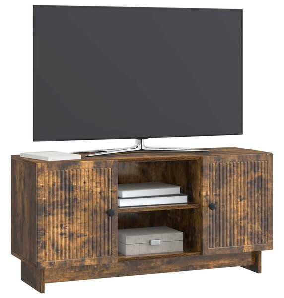 TV szekrény 102 x 34,5 x 50 cm Füstös Tölgy Szerelt Fa