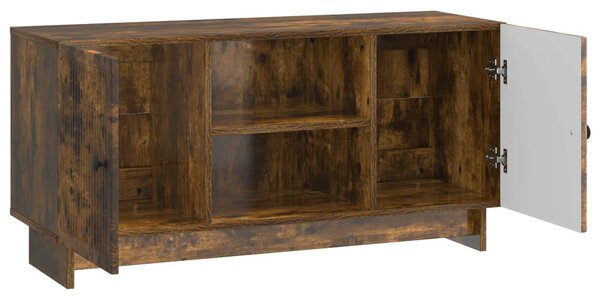 TV szekrény 102 x 34,5 x 50 cm Füstös Tölgy Szerelt Fa