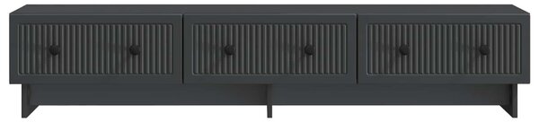 TV szekrény fiókkal Fekete 147 x 34,5 x 30 cm Szerelt Fa